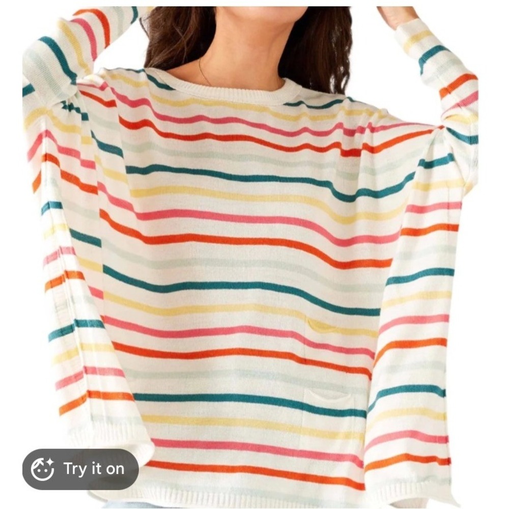 Women’s Striped Crew Neck Sweater - Multi